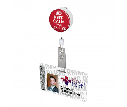 Keep Calm I Have Drugs Button Badge Reel 